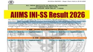 AIIMS INI SS July 2026 Stage 1 Result: 911 सीटों का बड़ा धमाका, Direct Download Link