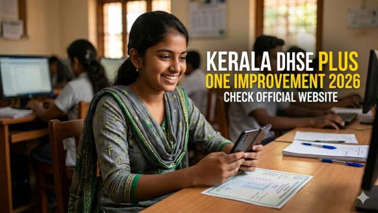 DHSE Kerala Plus One Improvement Result 2026 live link declared on results.hse.kerala.gov.in
