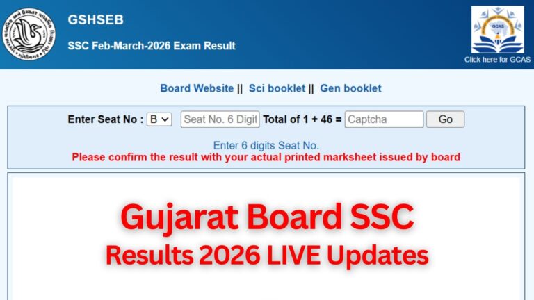 GSEB SSC Result 2026 Direct Link gseb.org Gujarat Board Class 10 Marksheet
