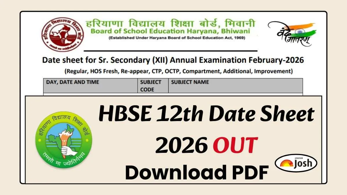 HBSE 12th Result 2026 Date bseh.org.in scorecard download