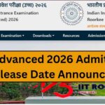 JEE Advanced 2026 Admit Card Download notification poster from IIT Roorkee