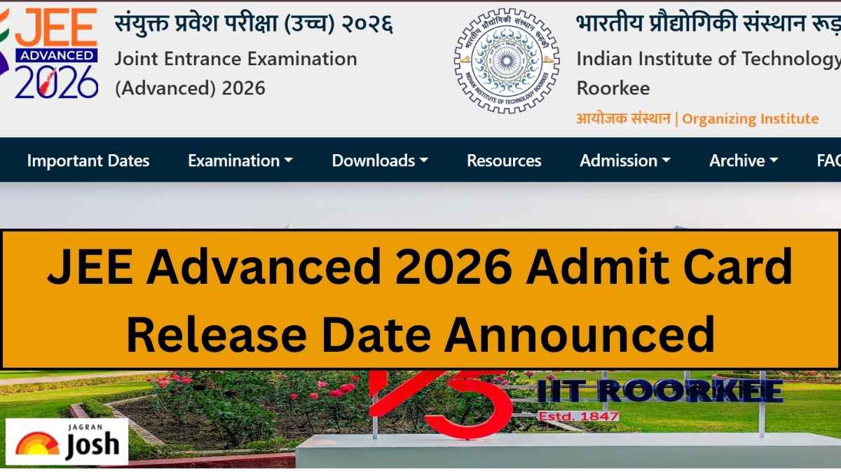 JEE Advanced 2026 Admit Card Download notification poster from IIT Roorkee
