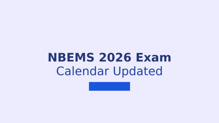 NBEMS NEET PG 2026 Exam Date revised calendar — NBEMS notification image