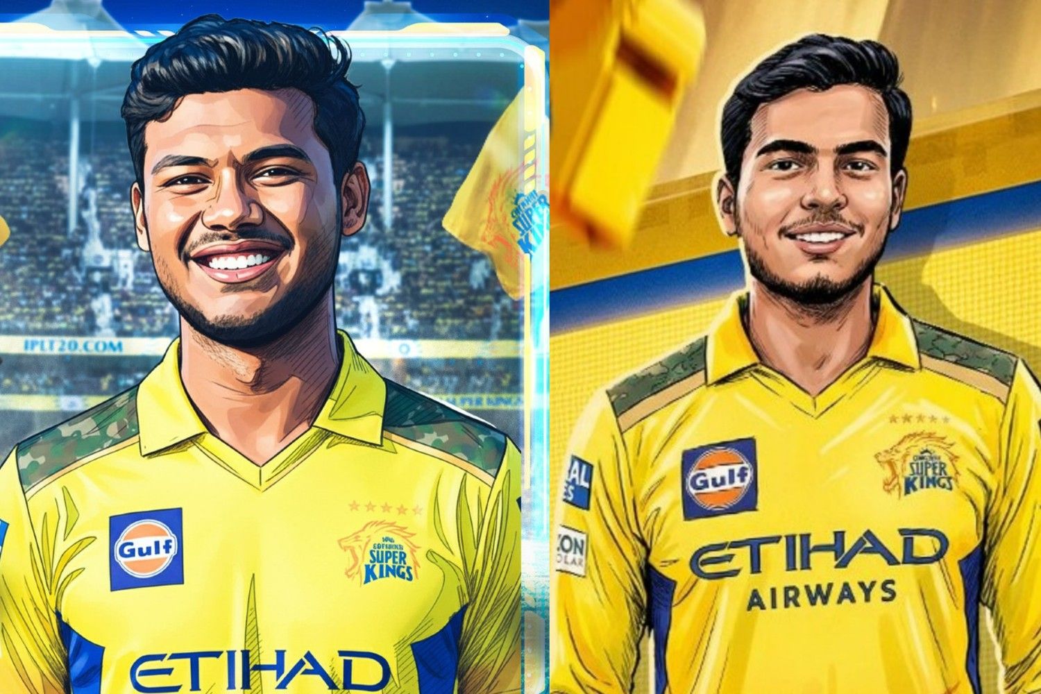 Prashant Veer CSK 14.20 Crore Selection - Prashant Veer with Kartik Sharma after CSK auction