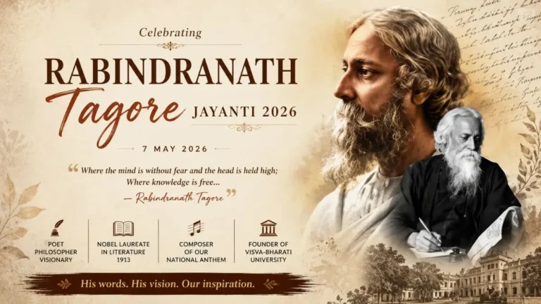 Rabindra Jayanti 2026 Date Quotes — 165th birth anniversary of Rabindranath Tagore
