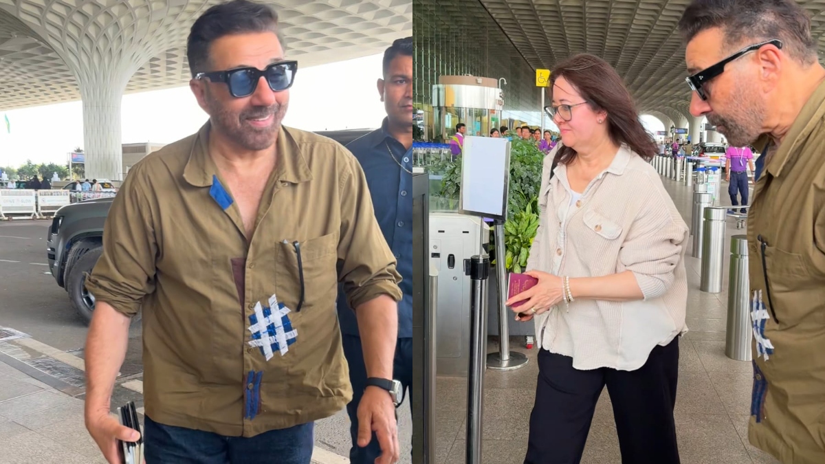 Sunny Deol Pooja Deol Mumbai Airport 2026 - couple spotted at airport