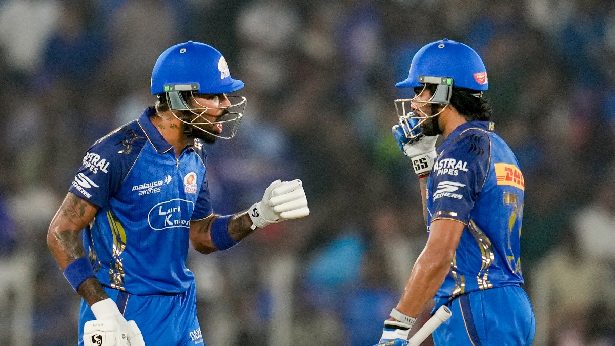 Tilak Varma 75 Not Out PBKS vs MI IPL 2026 — Tilak Varma celebrates