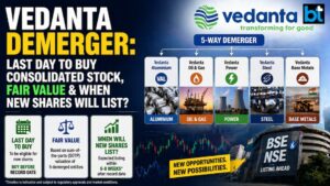 Vedanta Share Price धमाका: डिमर्जर के बाद 20% सस्ता, Target ₹387, May 2026 का Shocking Maths