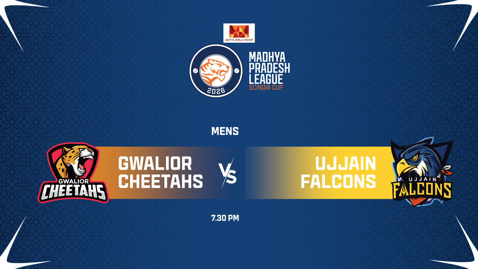 MP T20 League 2026 Points Table - Ujjain Falcons vs Gwalior Cheetahs opening match